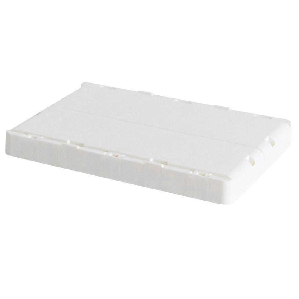 White Plastic Storage Box for Home Organization Collapsible and Multi Purpose 12.5x8.3x6.7 inches