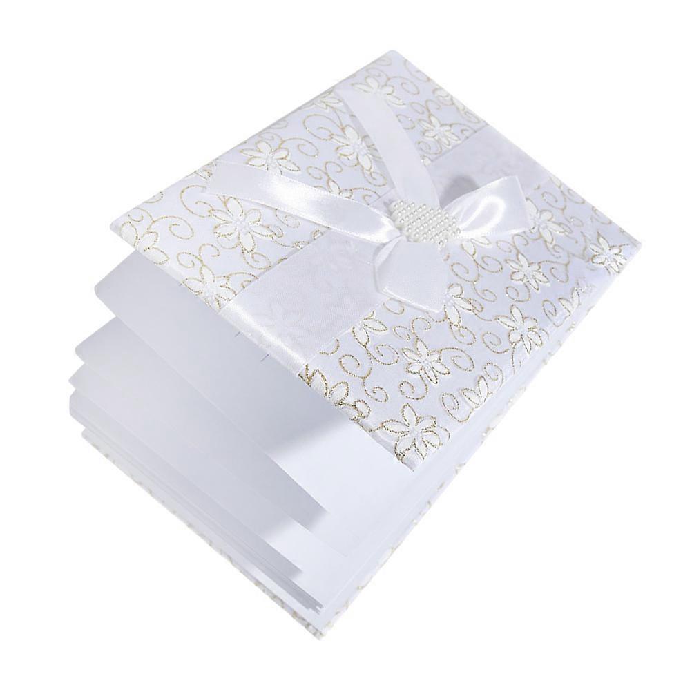 Rhinestone Flower Guest Book For Engagement Party Elegant European Style Signature Book Assorted Color 1Pack