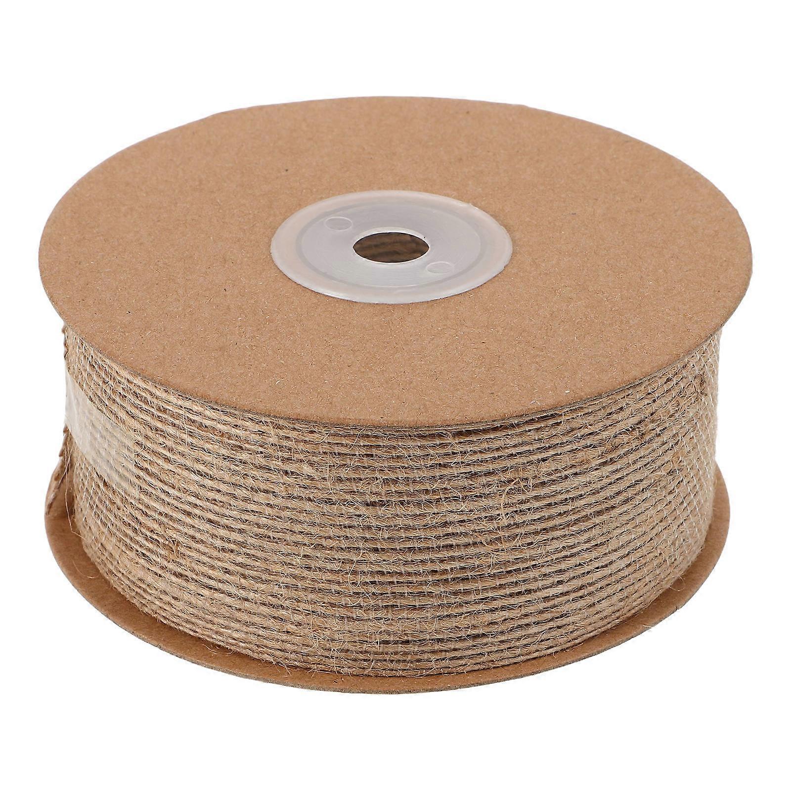 Hemp Twine For Diy Enthusiasts Jute Ribbon Rustic Decor Beige 915.00X3.80X0.10cm Crafting 1 Roll
