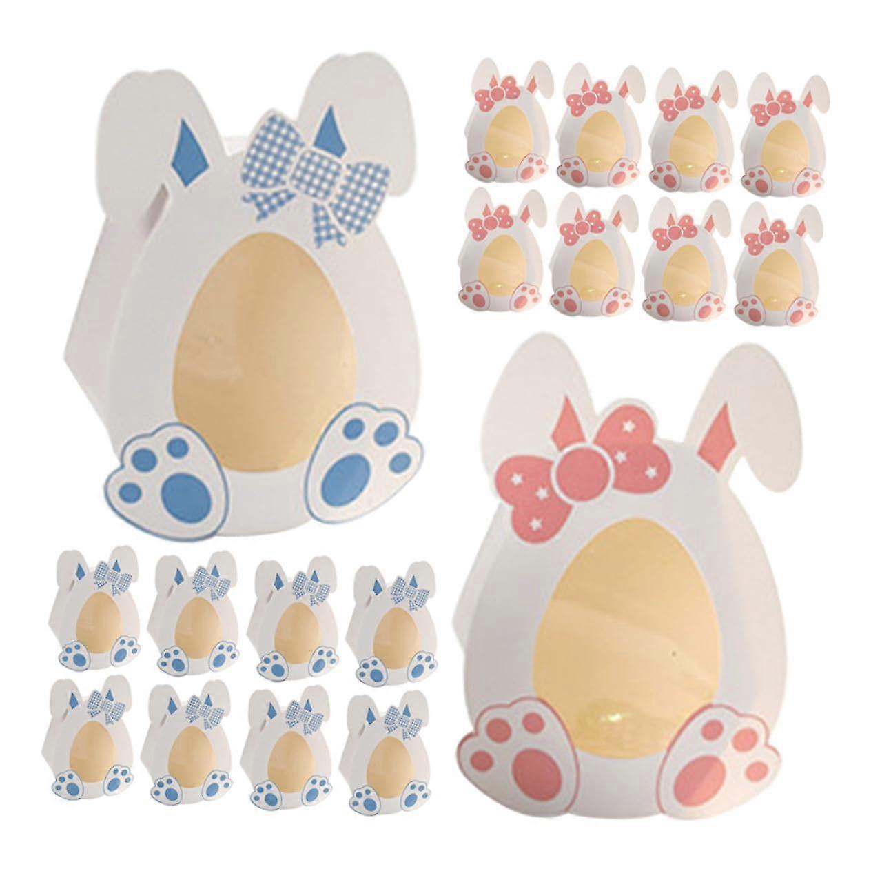 20-Piece Colorful Candy Boxes with Bunny Design for Party Favors, Easter Treats, Birthdays, and Celebrations