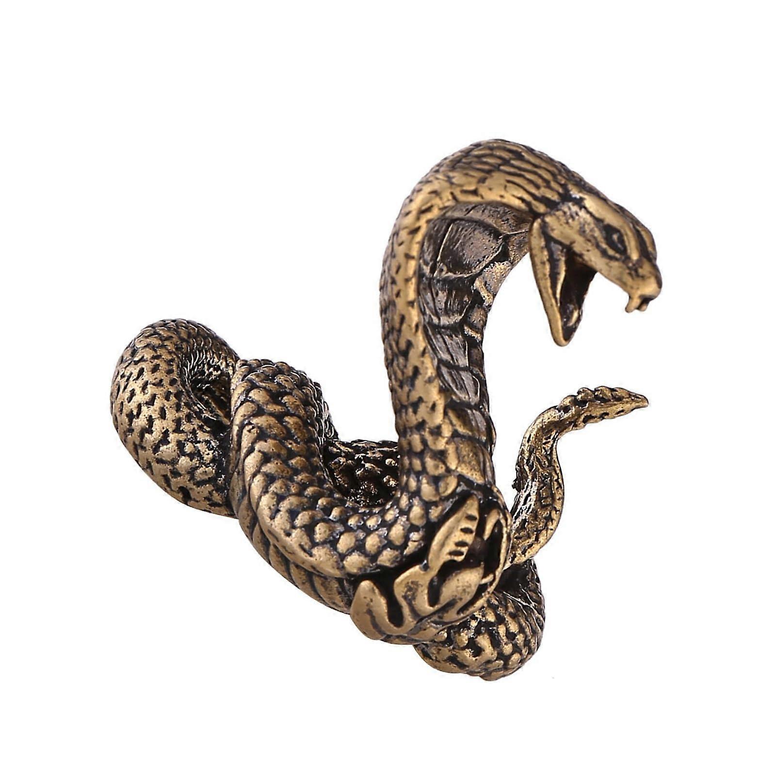 Messing Cobras Decorative Snake Figures Tabletop Centerpieces Retro Home Decor Bronze Finish Unique Design