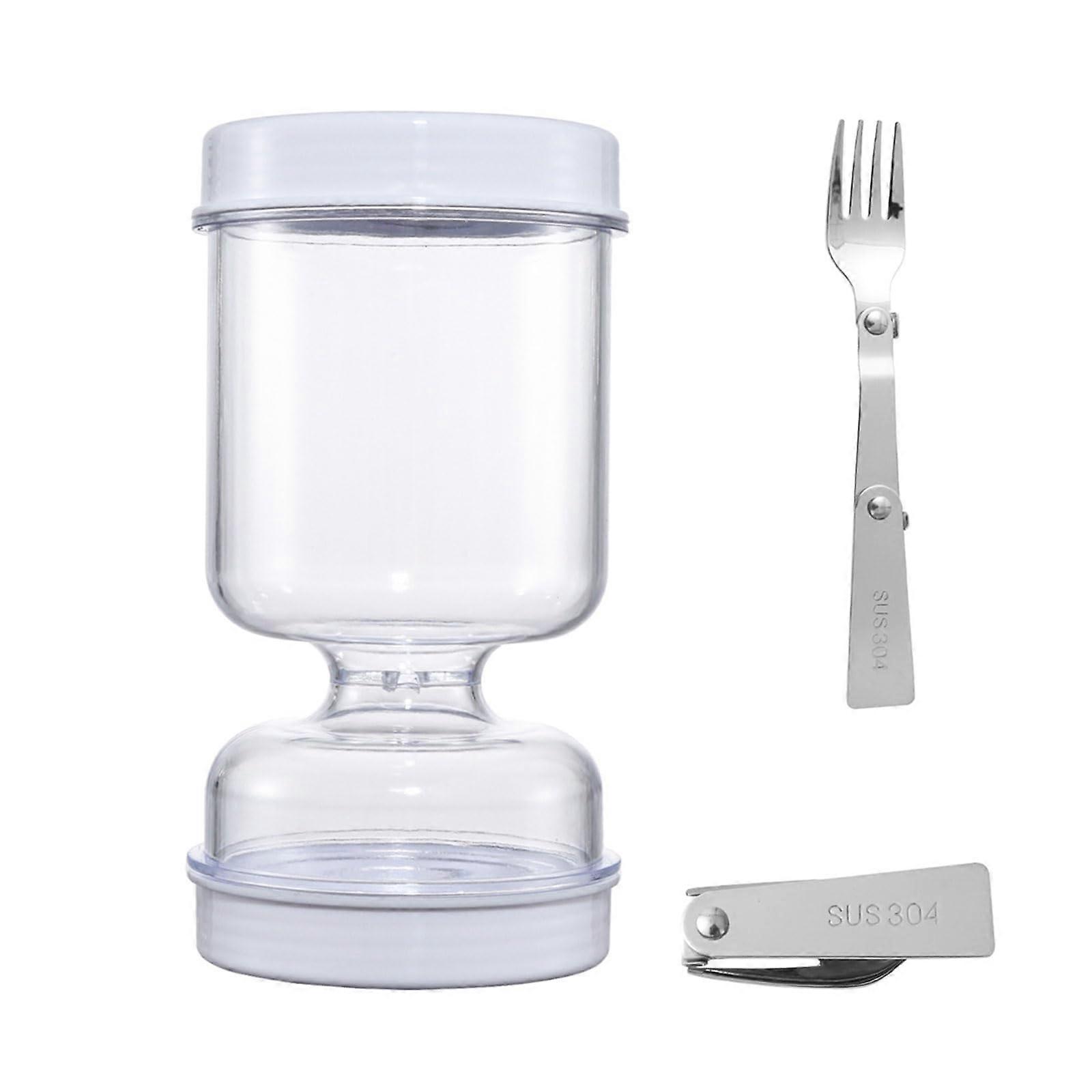 Jar Dry Wet Separation Jar Kitchen Wet Dry Dispenser Dual Compartment Compact Design