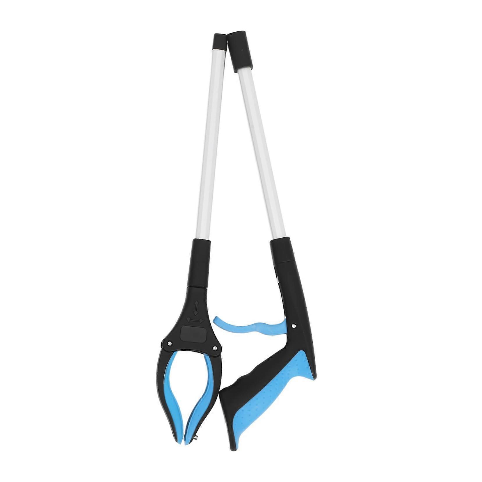 trash grabber, reaching tool for elderly, trash picker, stainless steel, blue