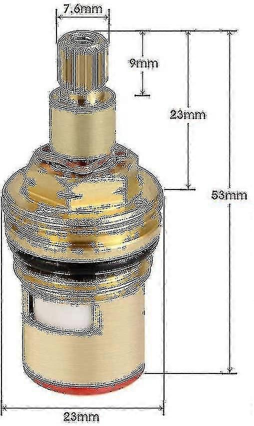 2pcs Universal Replacement Brass Ceramic Disc Tap Valve Insert (PrettyJ)