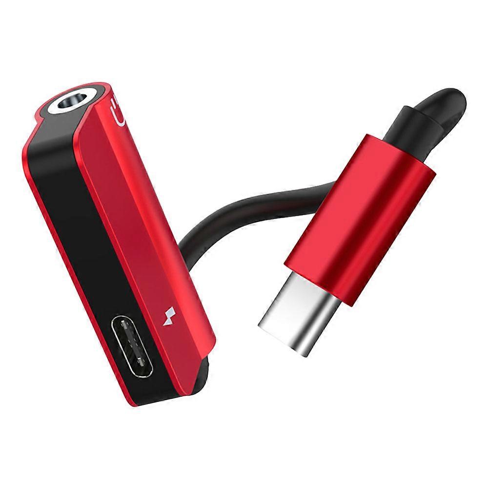 Alloy Headphone Adapter Type-C Converter For Adults With Professional Design Red 1Pcs Plug And Play Feature