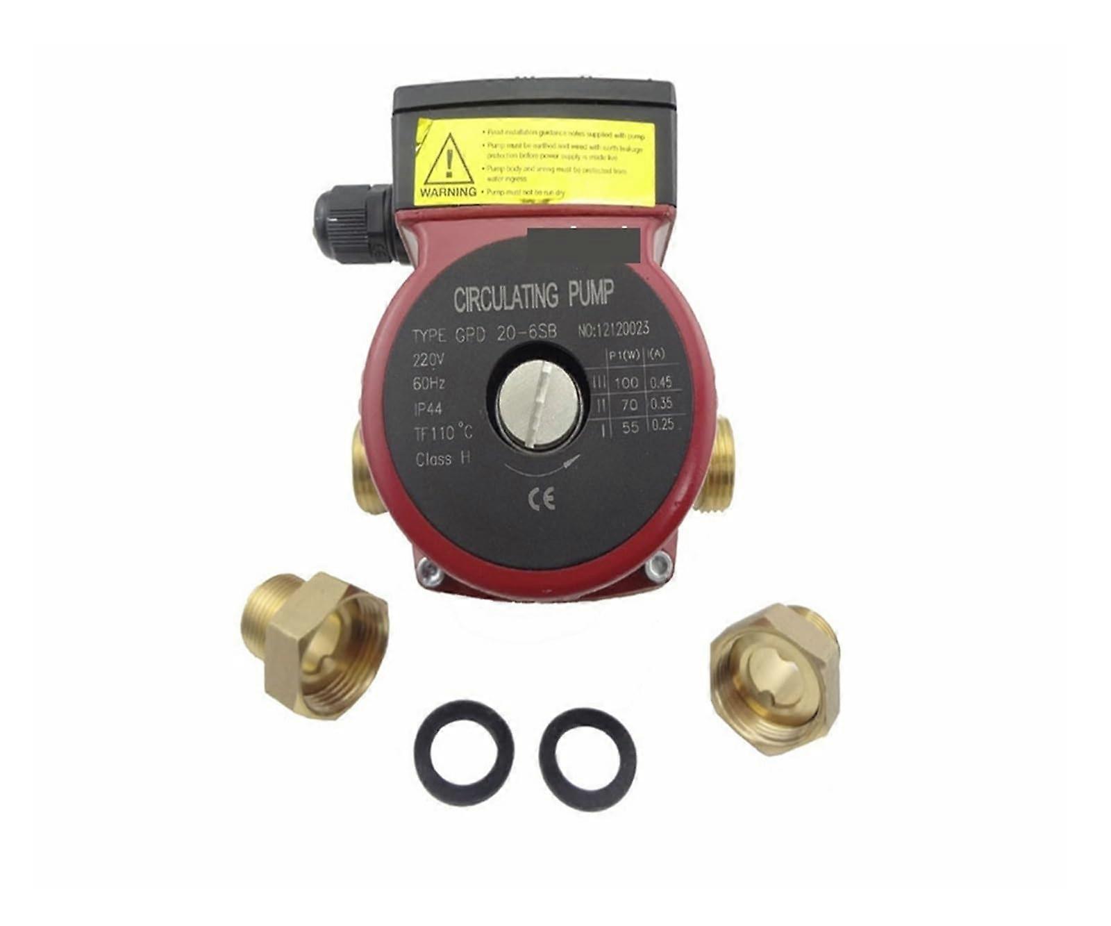 Messing-Umwälzpumpe 220S, 3-Speed Circulation Pump for Solar Water Heater and Hot Water Heating Systems, Durable and Reliable