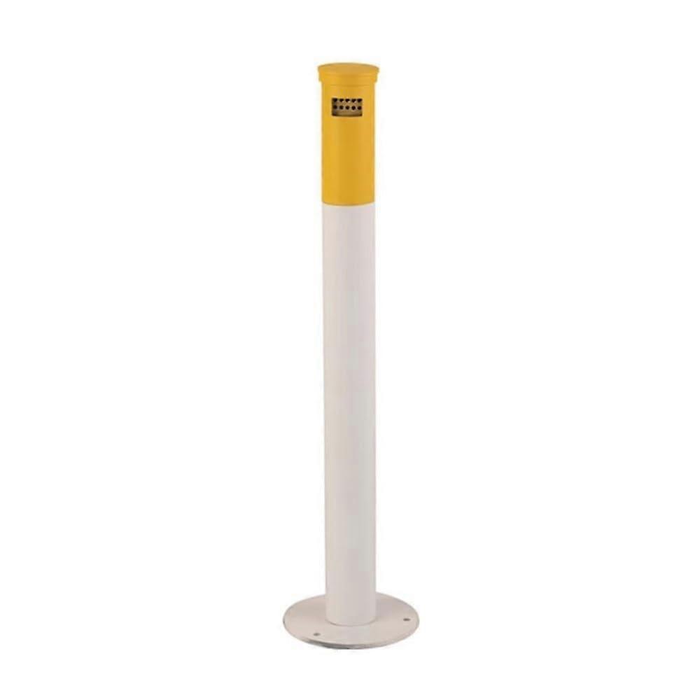 Ash Column Iron Baked Enamel Outdoor Vertical Cigarette Butt Holder - Fixed Installation, Durable, Weather-Resistant Design