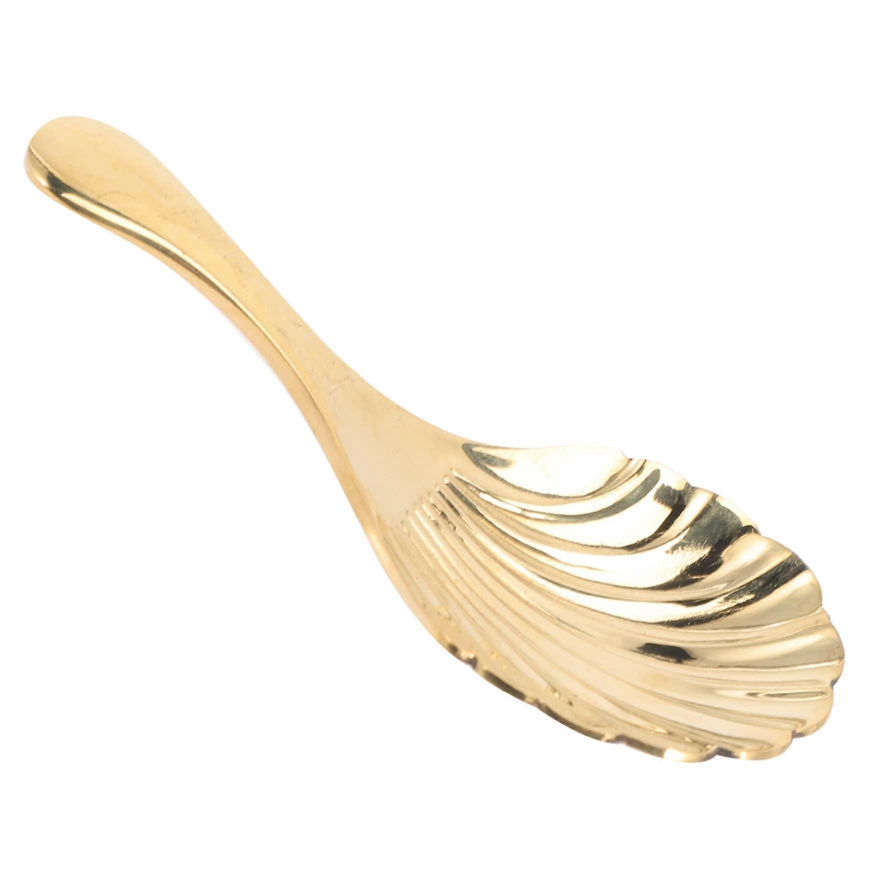 Brass Tea Spoon for Loose Tea Mini Handcrafted Measuring Scoop for Kitchen Use