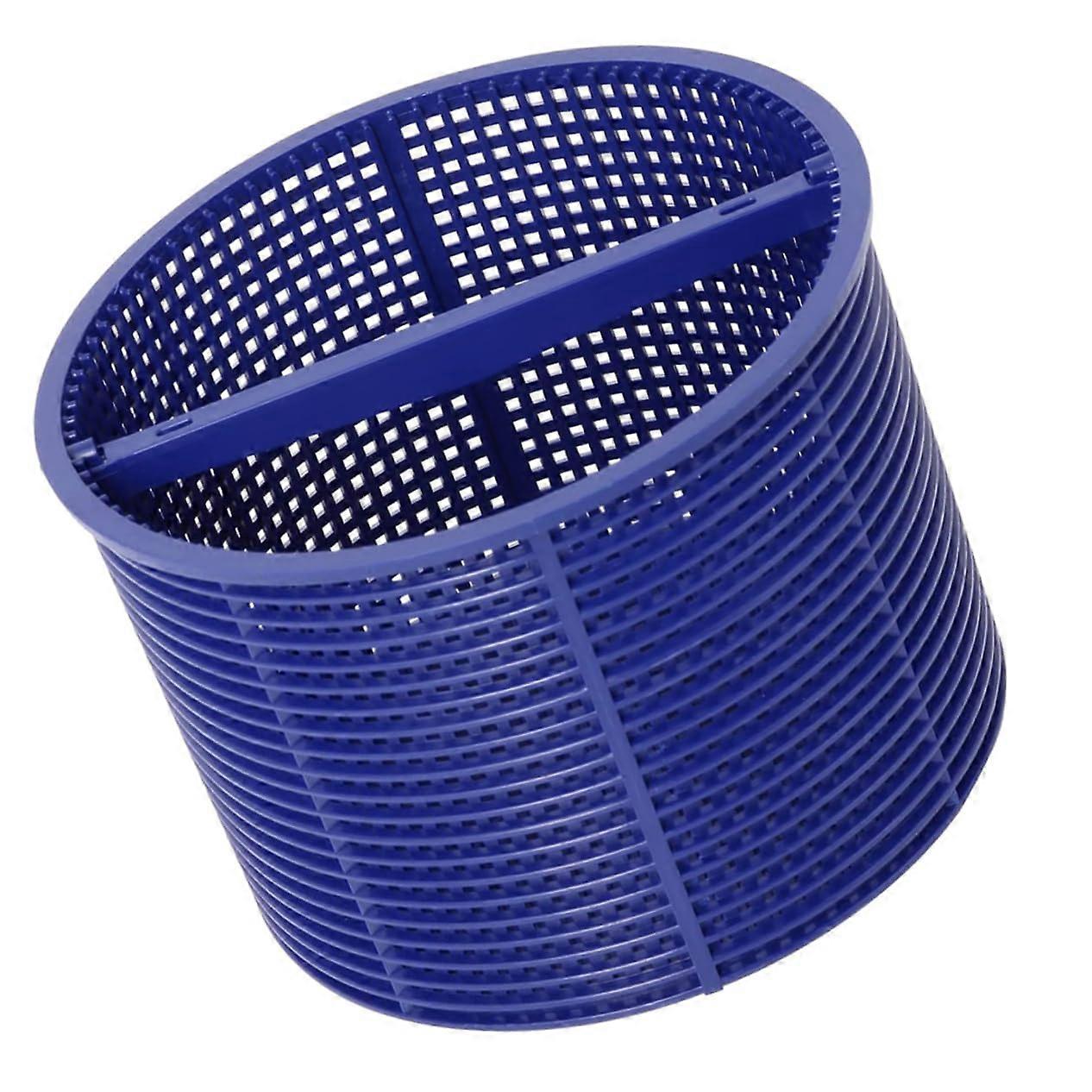 Pool Filter Basket Blue Plastic Skimmer Basket for Pool Skimmers, Large Size, Replacement Part, 1 Count