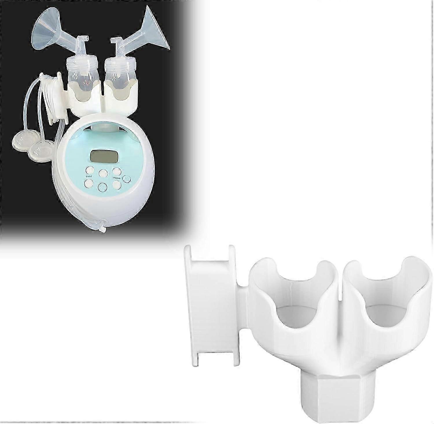 Breast Pump Bottle & Hose Holder for Spectra S1 & S2, Dual Bottle Organizer with Convenient Hose Wrap Arm