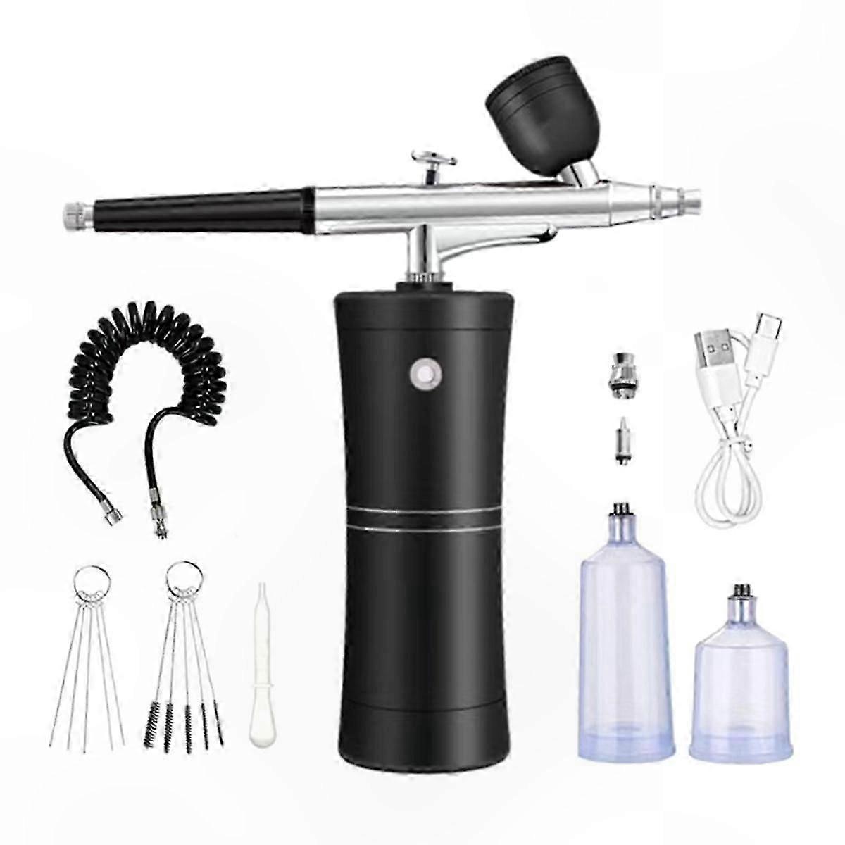 Portable Mini Airbrush System with 0.3mm Nozzle and Compressor for Makeup Artistry Spray Kits