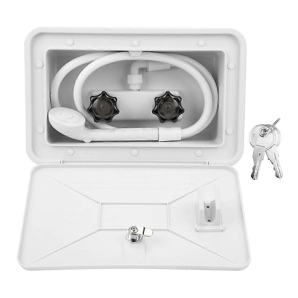 RV Exterior Shower Box Quick Connect Sprayer & Hose Faucet Hose
