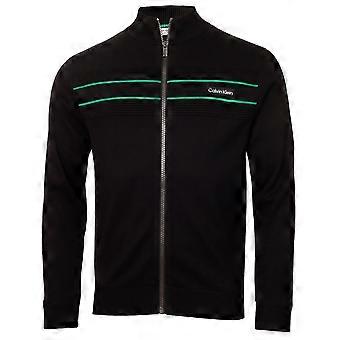 Calvin Klein Herre Baxter Foret Golftrøje med Lynlås og Chunky Strik