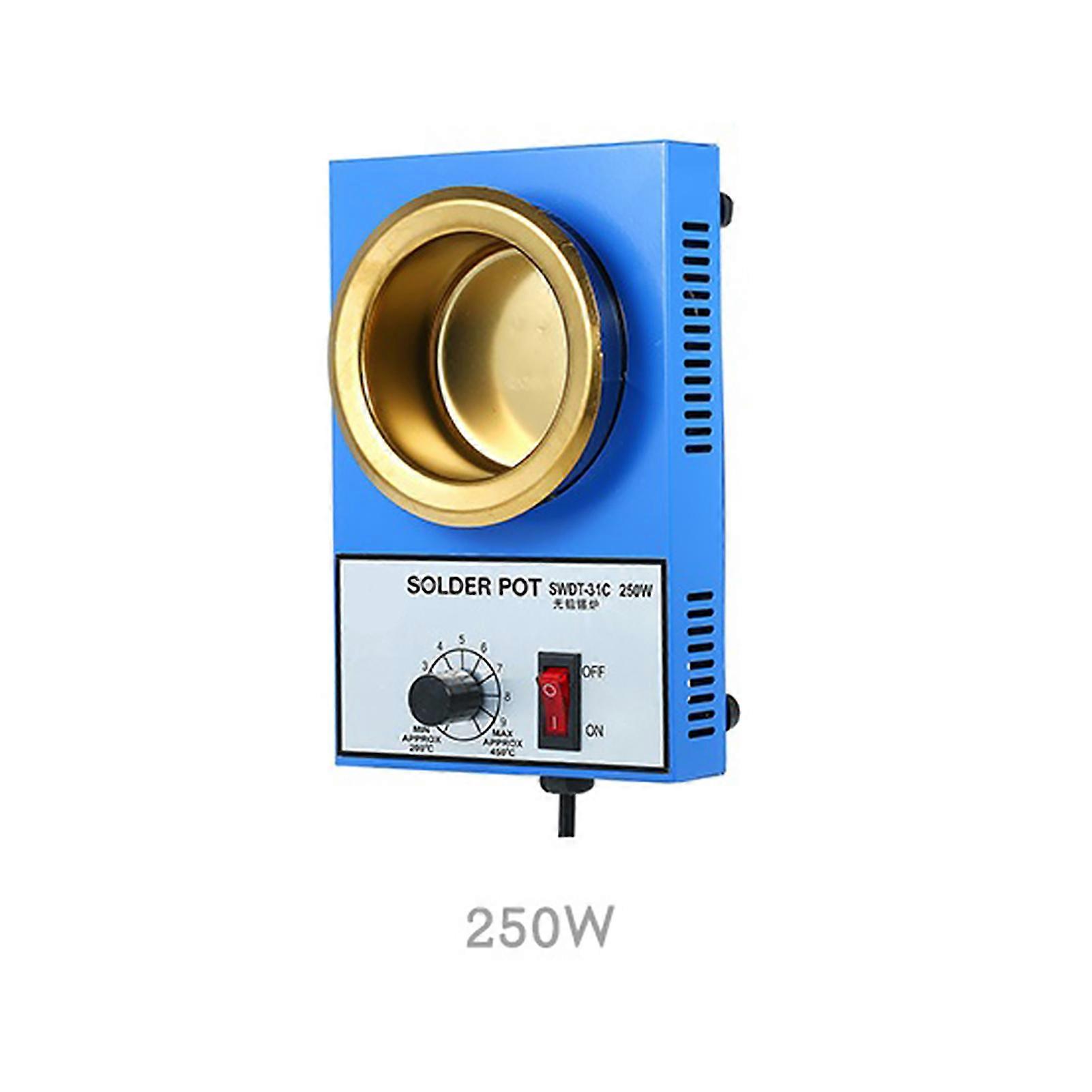 250W 220V 80mm 800g Soldering Pot Compact Temperature Adjustable Solder Bath for Welding and Soldering