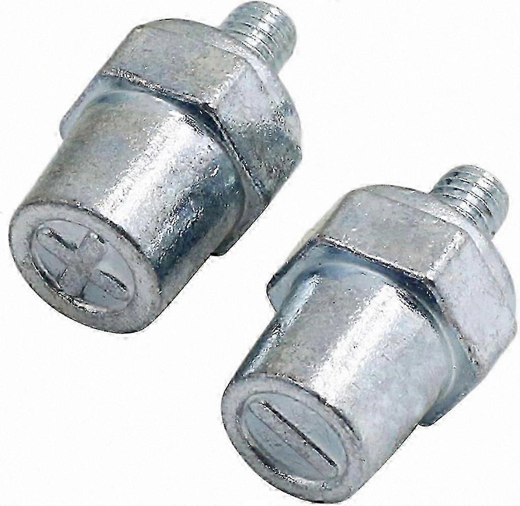 Silver-Tone Zinc Alloy Battery Terminal Posts for 8mm Positive or Negative Cable Connections