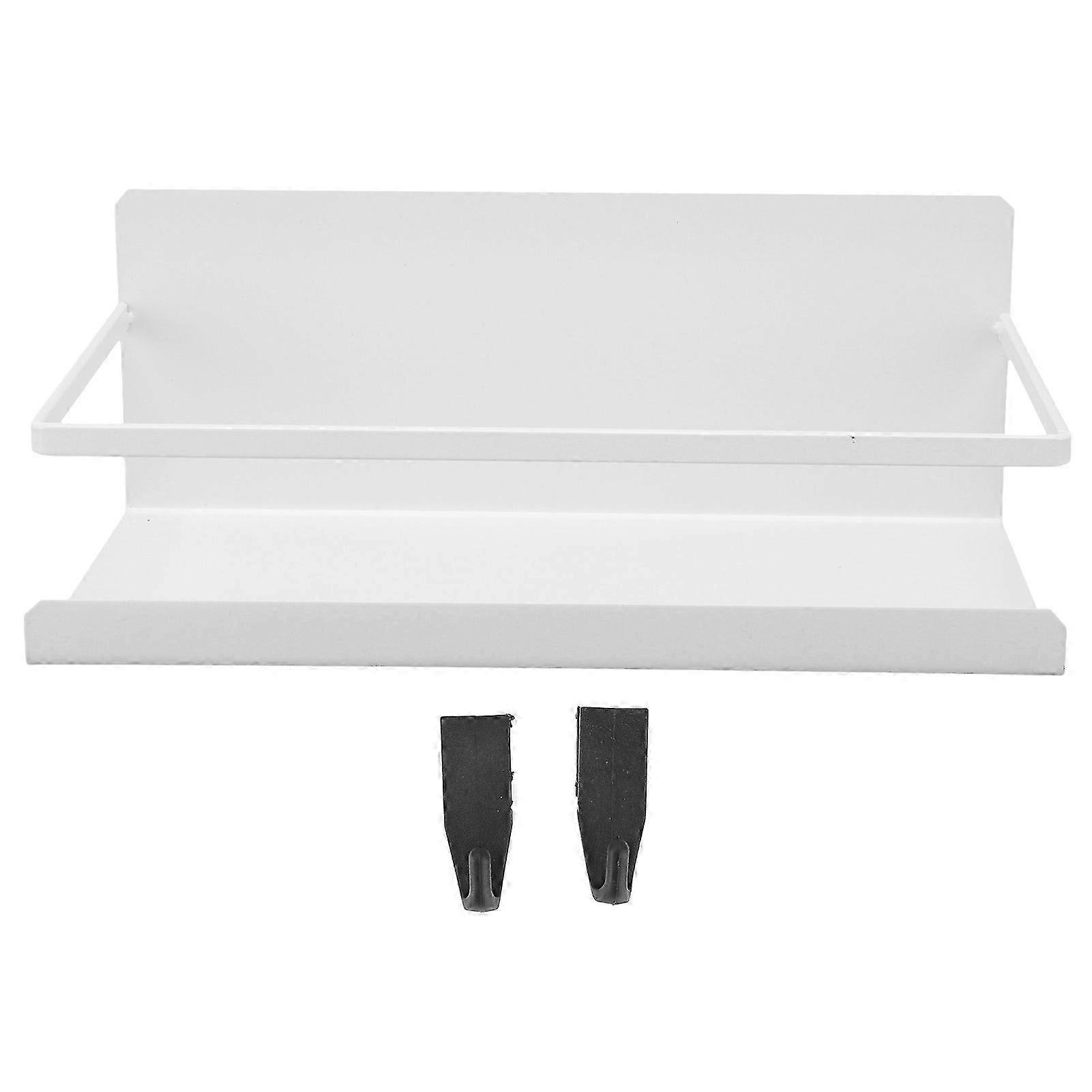 Magnetic Spice Rack, Single Layer Refrigerator Shelf, Space Saving Organizer with 3 Accessories for Fridge and Microwave