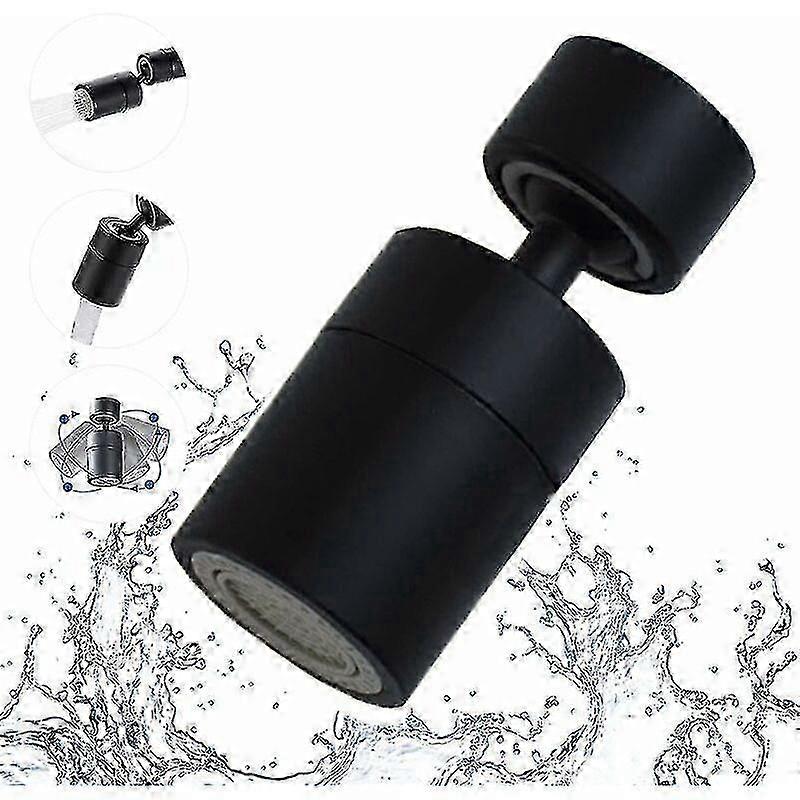 Faucet Aerator Aerator For Faucet 360 Degree Swivel-2 Modes Adapter Internal Thread 22mmblack
