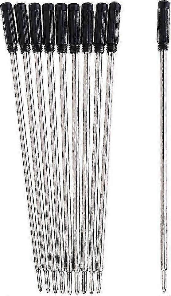 10-Piece Metal Fine Nib Ball-Point Pen Refills, 11.5cm Length, Essential for Student Stationery in the UK