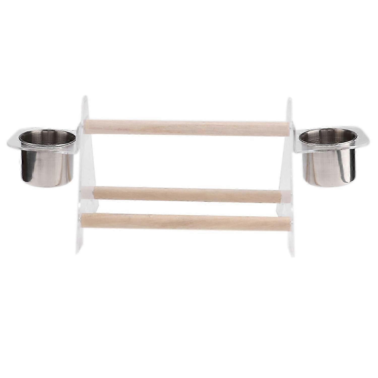 Multipurpose Pet Bird Parrot Stand Platform Birdcage with Feeder