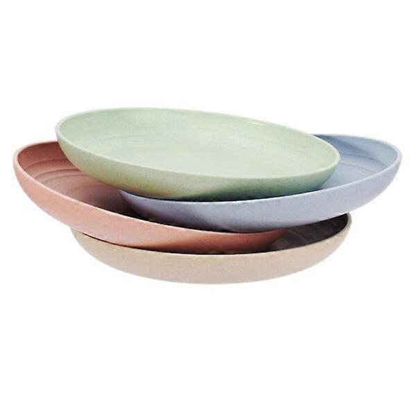 Plastic dinner plates made of natural wheat straw, safe, environmentally friendly and unbreakable