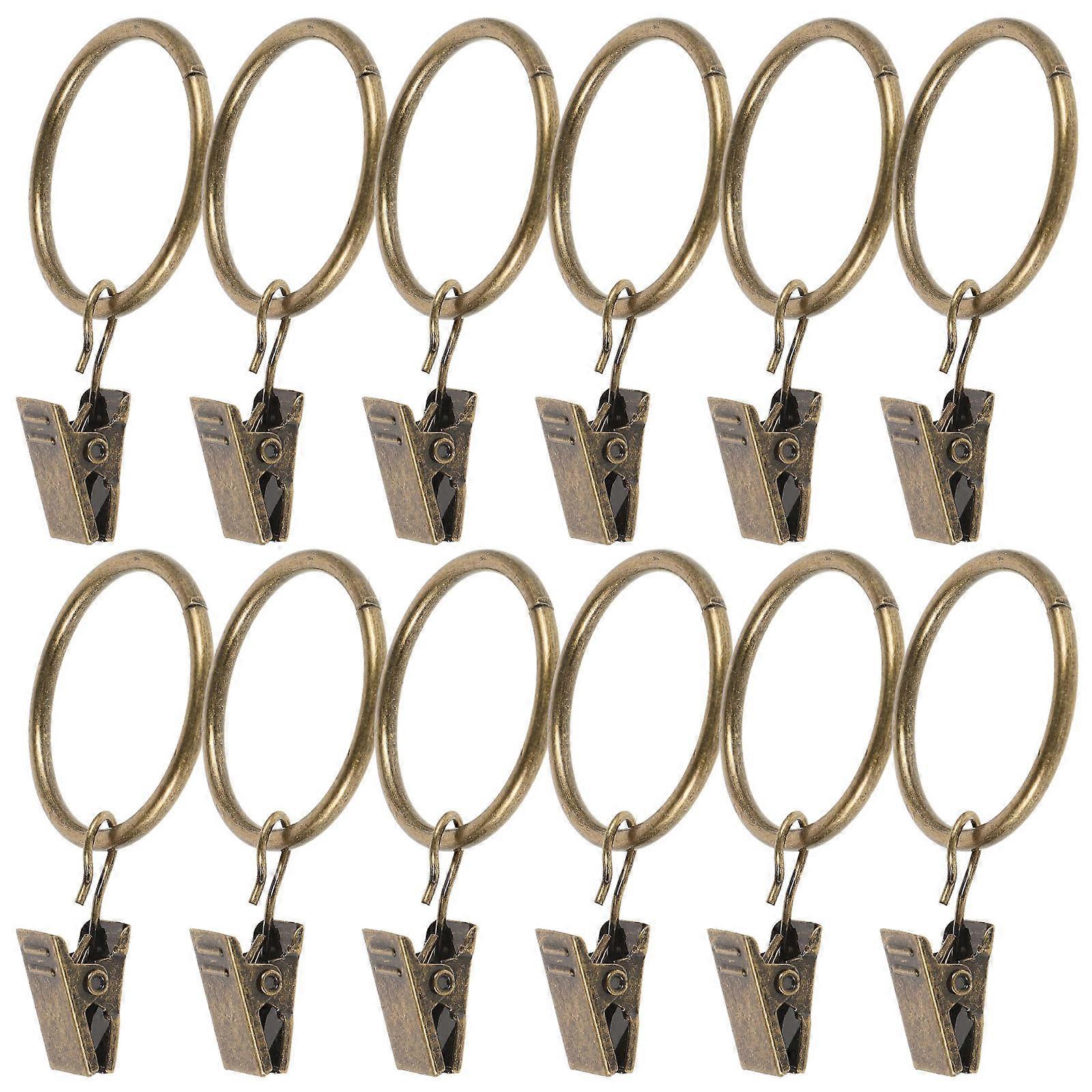 Creative Curtain Clip Rings For Curtains Simple Design Sturdy Metal Easy To Remove 6.50X3.70X1.00CM 40Pcs