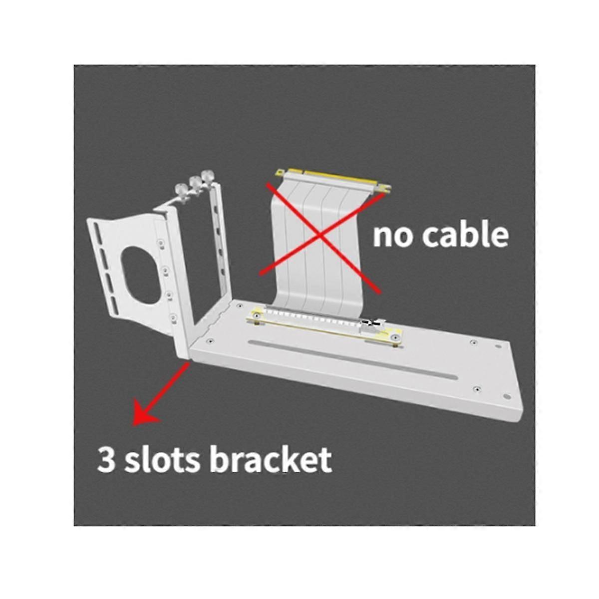 PCI-E Riser PC Graphics Card Universal Vertical Kickstand Base 2/3 Slots GPU Bracket Holder - RTX30