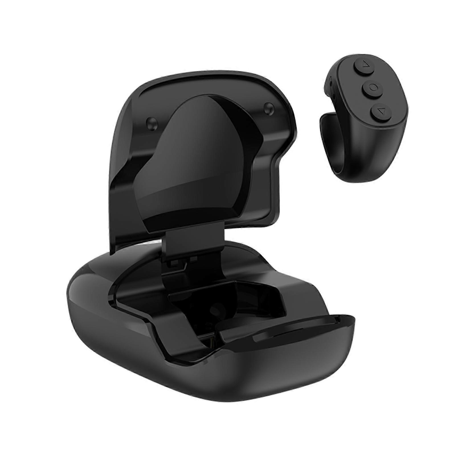 IR Ring Remote Control For Mobile Phone Small And Lightweight ABS Bluetooth Ring Remote Black