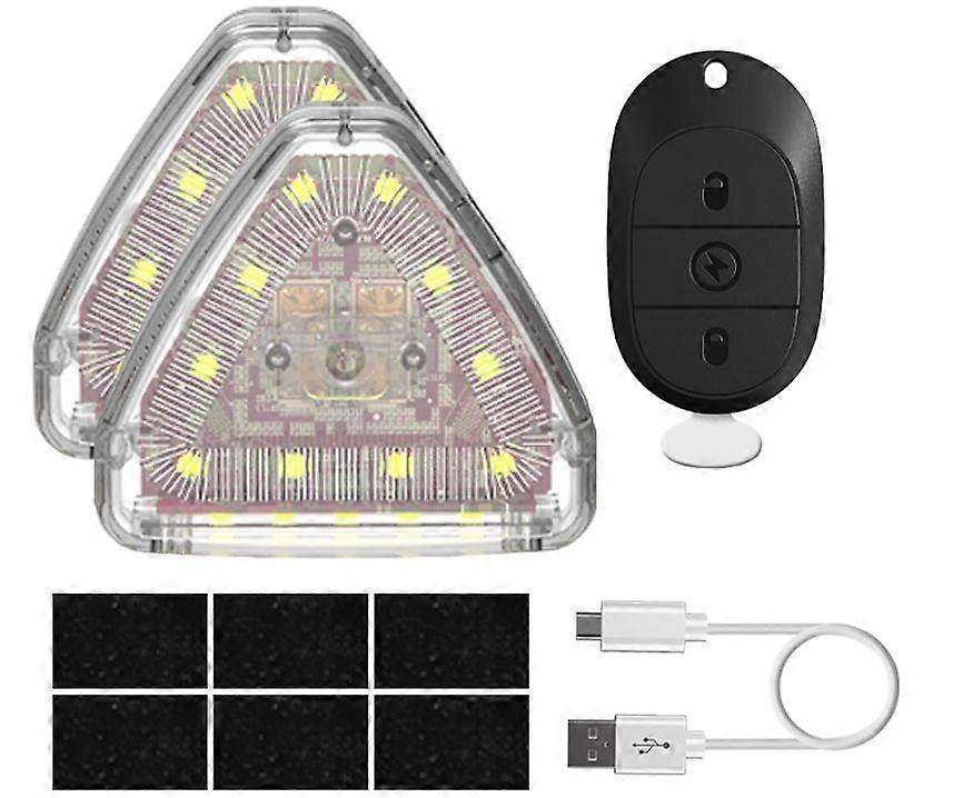 Small Flash Light, 7 Colors Wireless Signal Warning Indicator Lamp Flashing Light for Car, Trucks, Motorcycle, Bike, Vehicles, Drone, Riding(White)