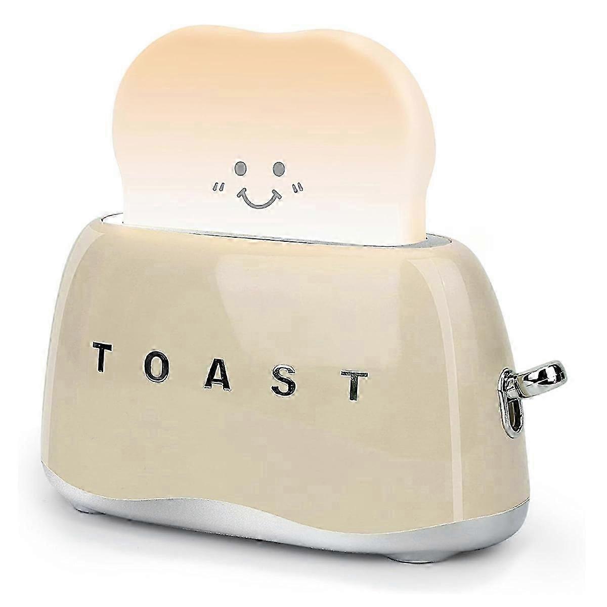 Retro Decor Toaster Lamp,retro Toaster Shaped Desk Gifts Yellow