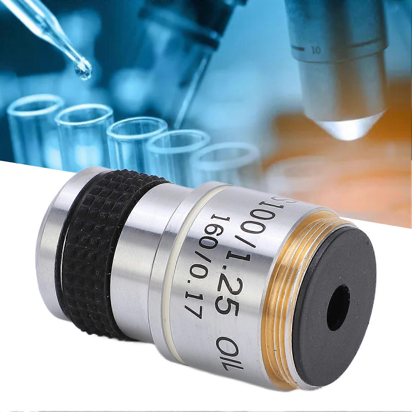 Achromatic Microscope Objective S100/1.25 Oil High Magnification Lens