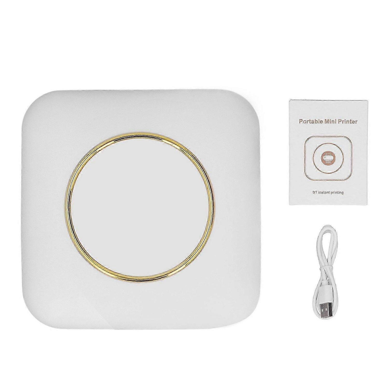 2025 Latest Model Mini Printer White Mini Pocket Printer Bluetooth Thermal