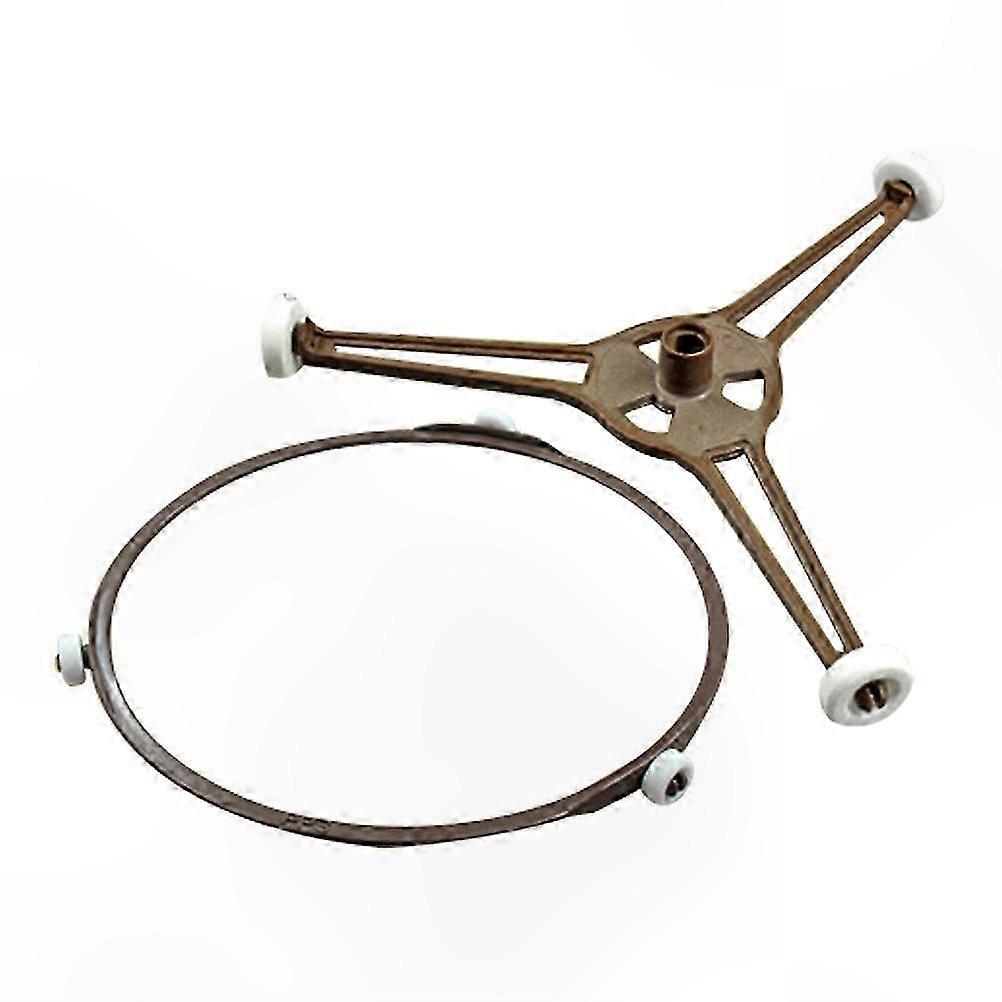 2-Pack Microwave Turntable Roller Wheel and Ring Support for Glass Plate Rack Oven Accessory