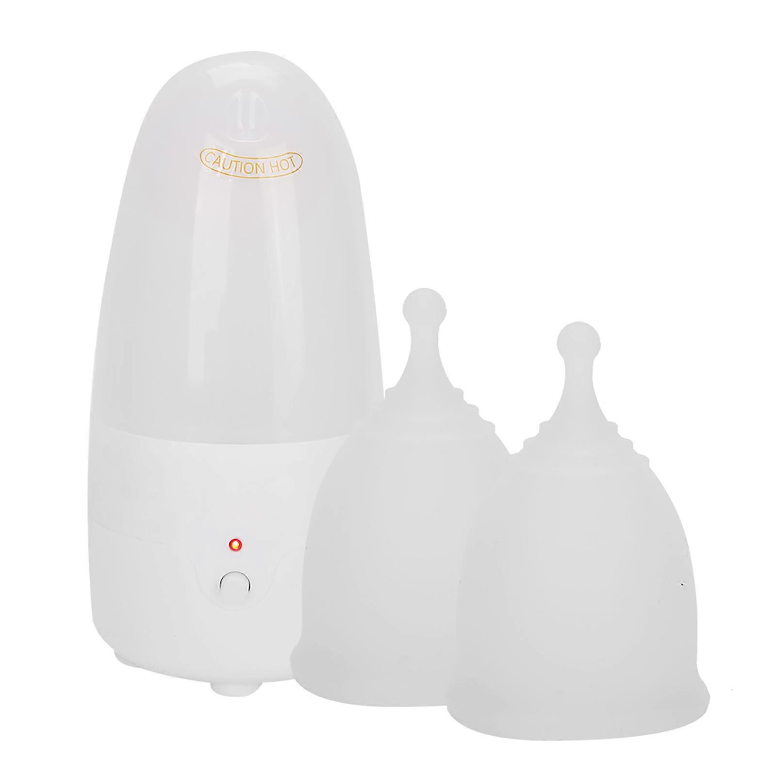 Reusable Silicone Menstrual Cup Set S 20ml L 25ml with Sterilizer