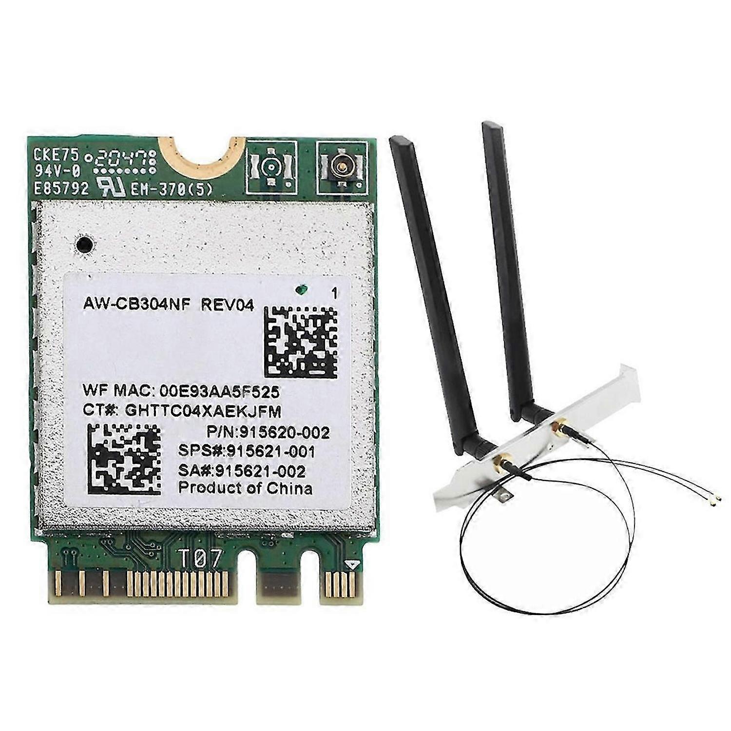 AW-CB304NF RTL8821CE WiFi Card+2X8DB Antenna Kit 2.4G/5Ghz Bluetooth 4.2 433Mbps 802.11AC Laptop IPC Wireless Module