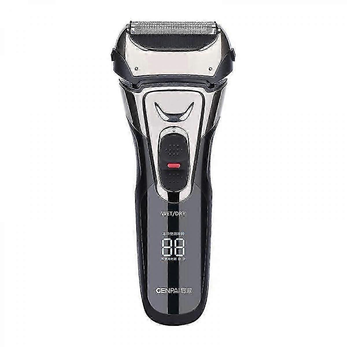 Men's Electric Razor with Sensitive Blades, Wet & Dry Use, Pop-Up Trimmer for Grooming