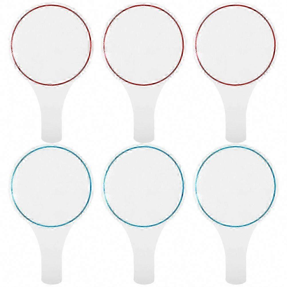 6Pcs Blank Scoreboards Handheld Dry Erase Answer Paddles Single Side Writable