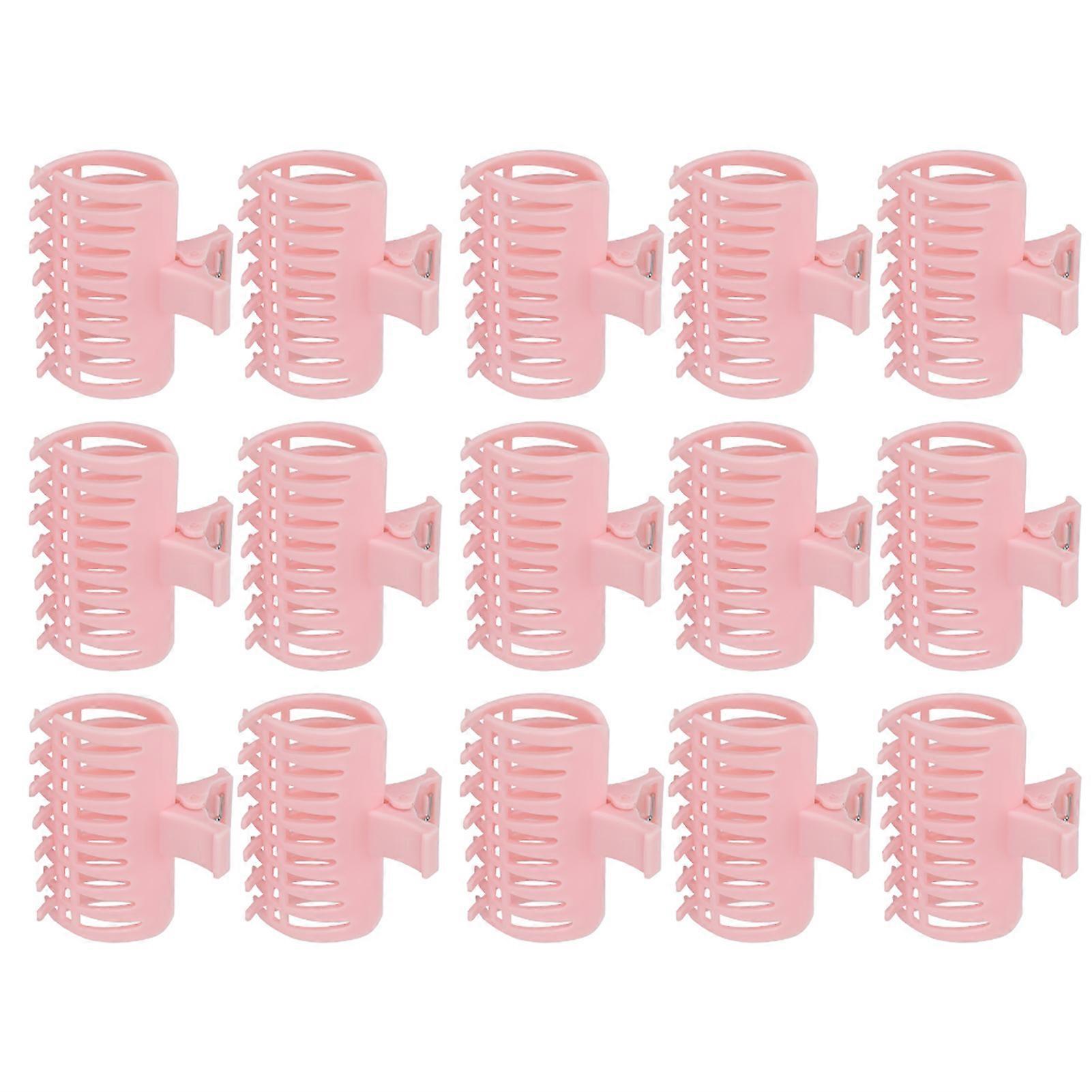 Lot de 15 pinces à bigoudis pour cheveux, pinces de fixation, outil de coiffure, rose