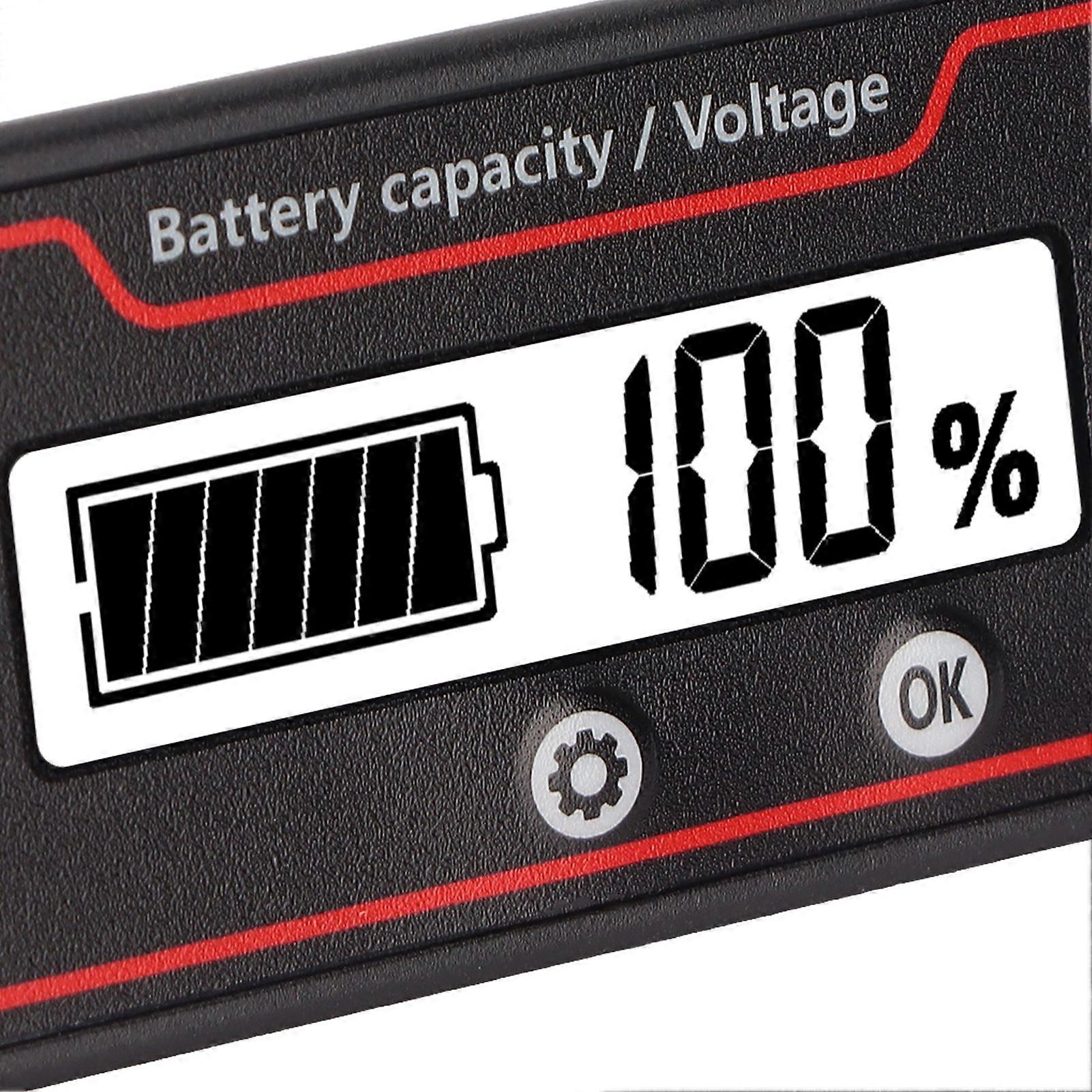 ضوء مقياس البطارية، شاشة LCD، مقياس جهد سعة البطارية الآمنة للسيارات الكهربائية 1284 فولت، ضوء أبيض