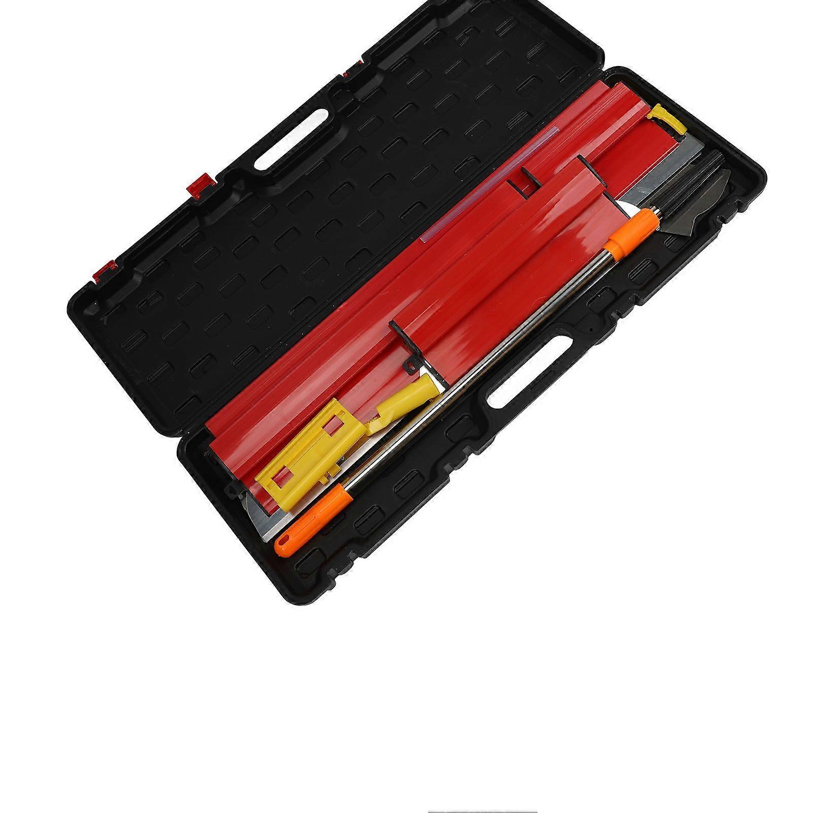 Drywall Spatula Set 0.38mm Thick 25cm 40cm 60cm 80cm Drywall Skimming Blade and 31 to 50in Extension Handle Set
