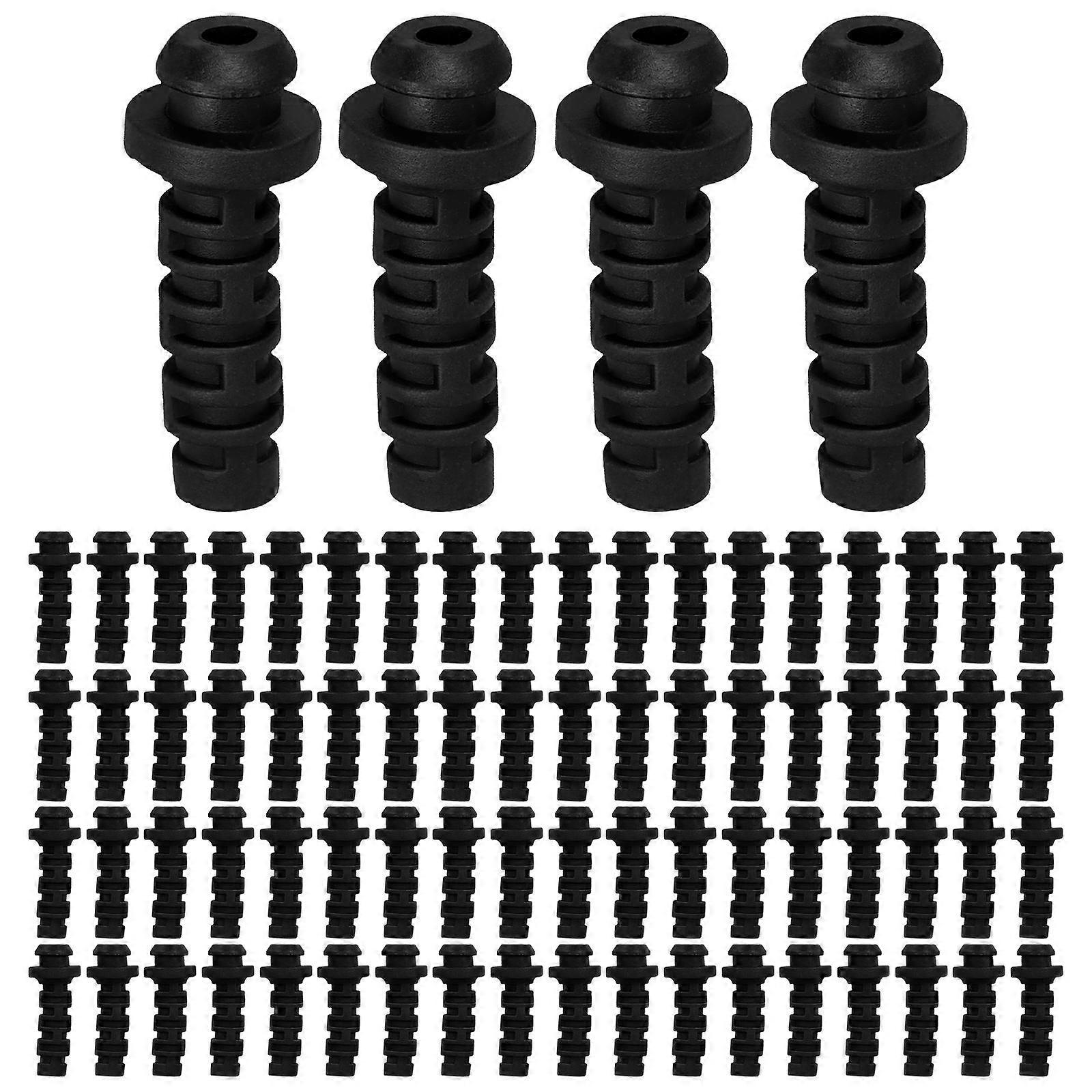 Cable Protector Cord Connector for Electrical Wire Protection 10Pcs Black ABS