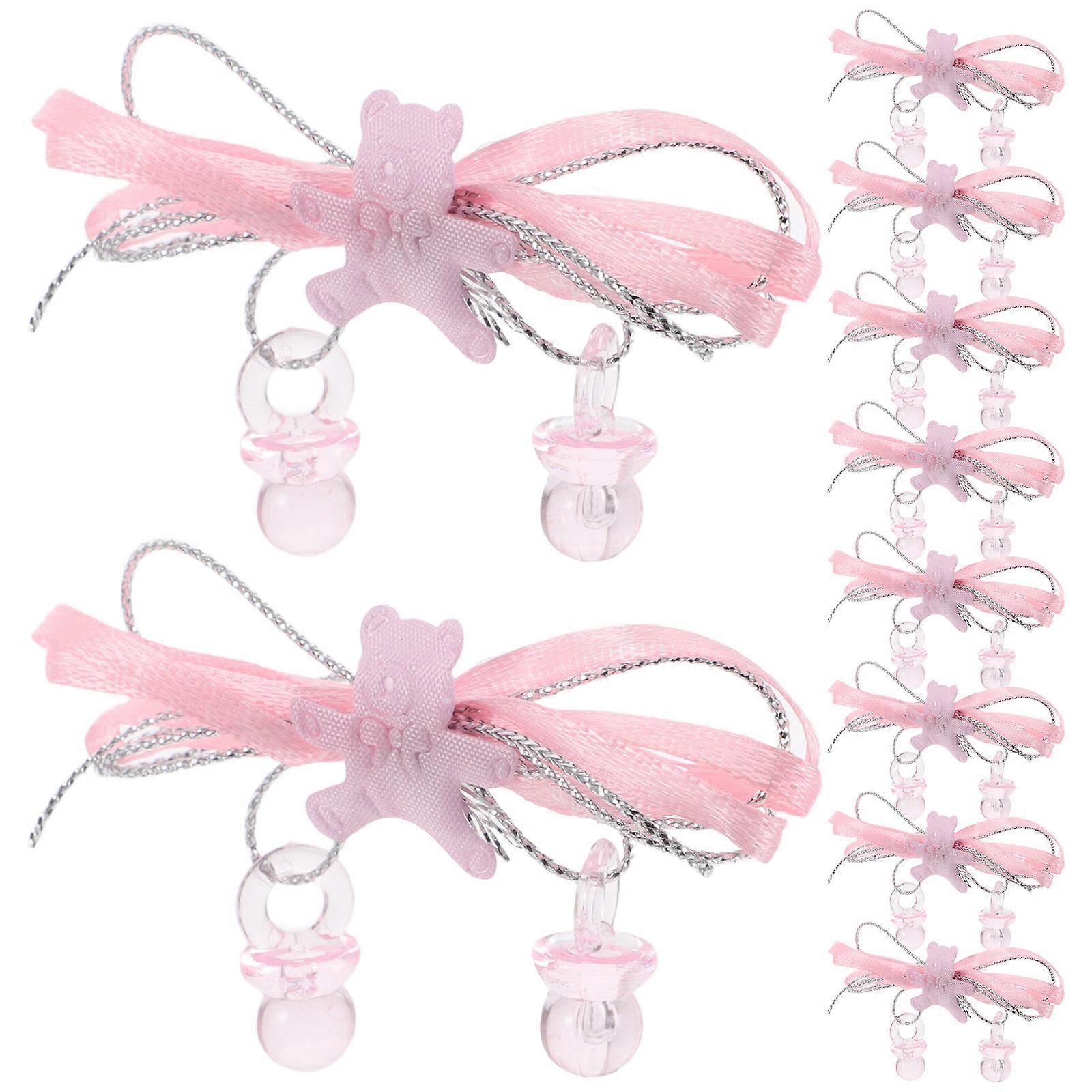 Pink Cloth Butterfly Knot Twist Tie Bows for Baby