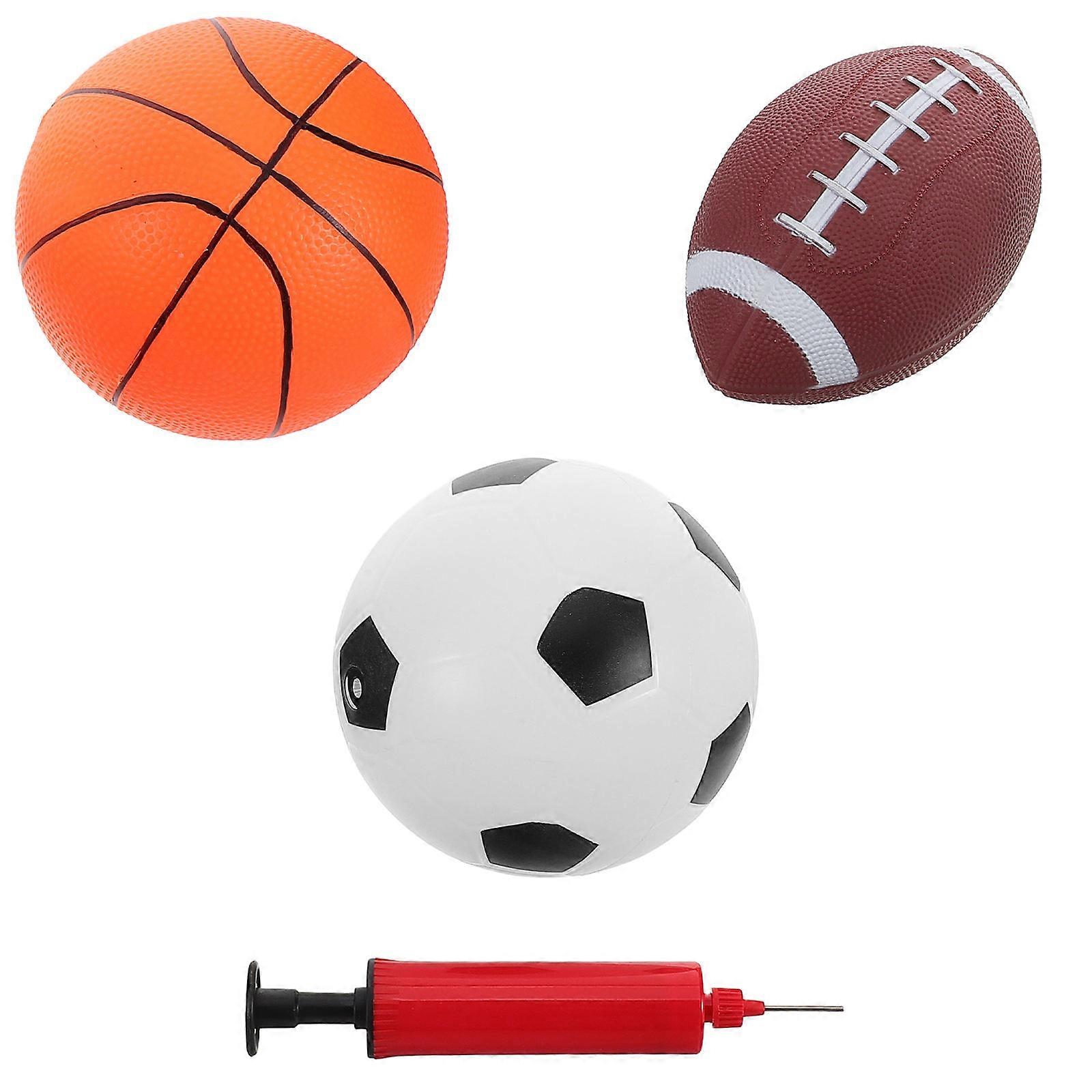 Bouncy Ball Toy Set for Playing 1Set Inflatable Basketball with Pump
