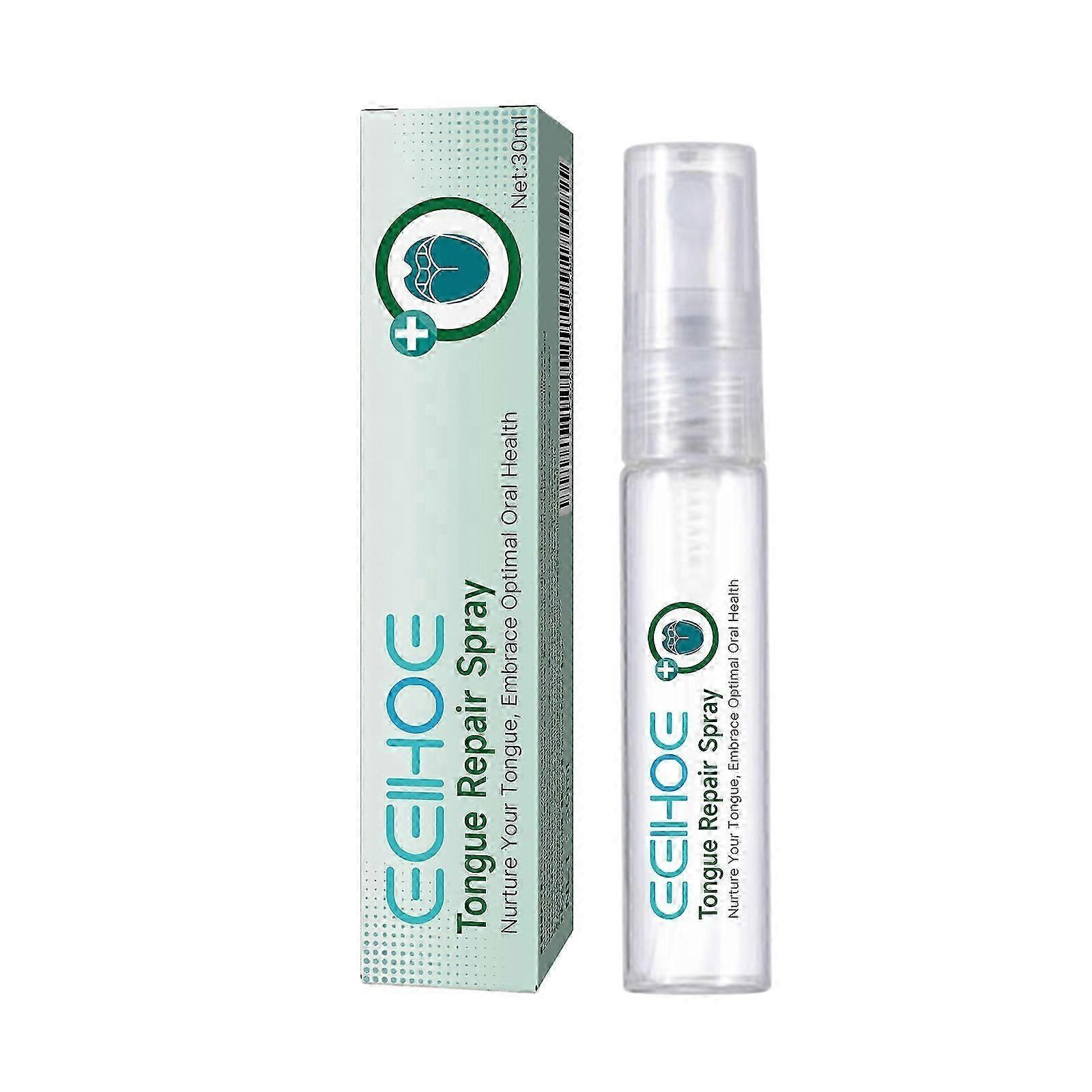 EELHOE 혀 수리 스프레이 흰 혀 코팅 수리 혀 갈라짐 및 부기 완화 구강 관리 스프레이