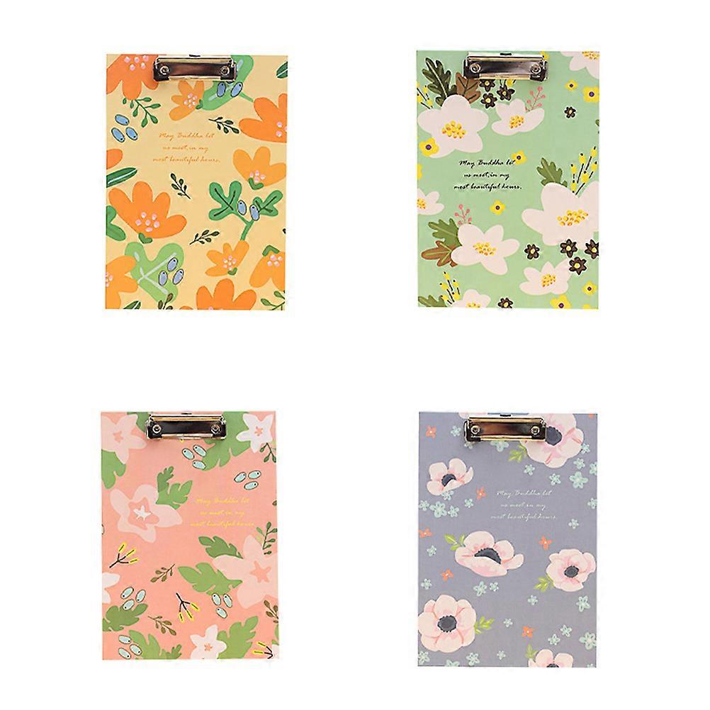 Plastic Clipboard Floral Series Clip Board for Daily Use with Memo Holder