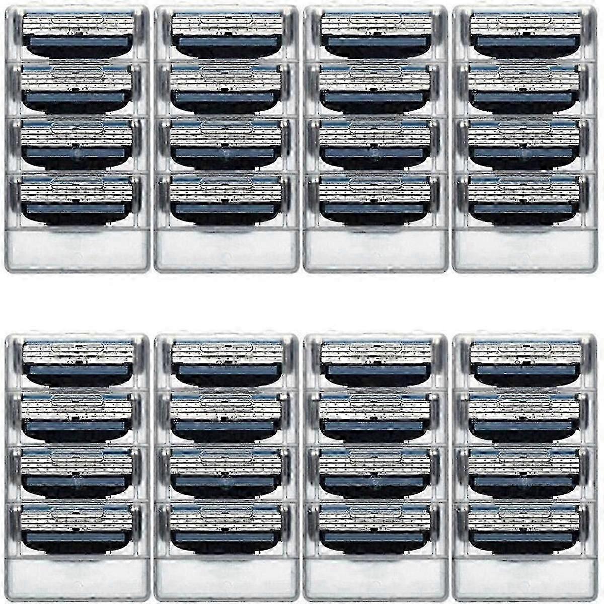 32 stk barberblader påfylles manuelle Mach 3 blader påfyll