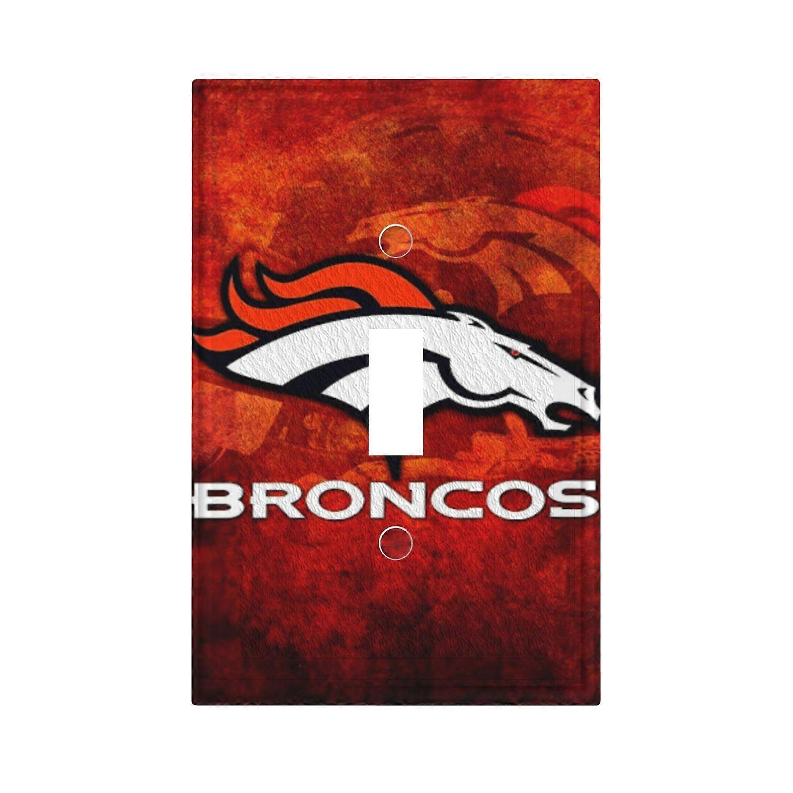 Broncos Switching Lights Single Leather Roman Frame Switch Panel Wall Panel Single Double/Pull Light Switch