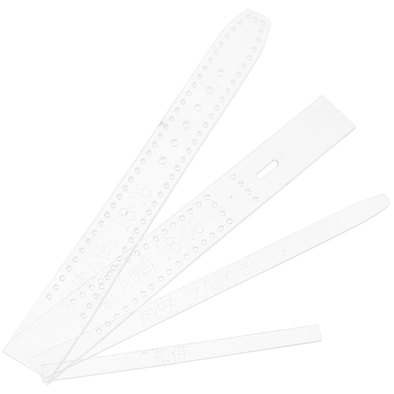 Acrylic Watch Strap Template for DIY Craft 4Pcs Transparent Stencil