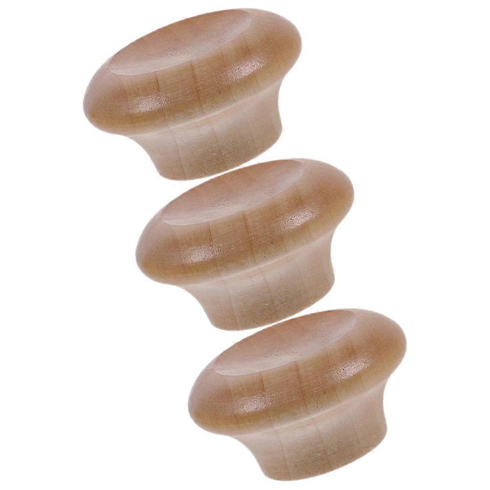 Heat Insulated Pot Lid Knobs Solid Wood Replacement Handles 15Pcs
