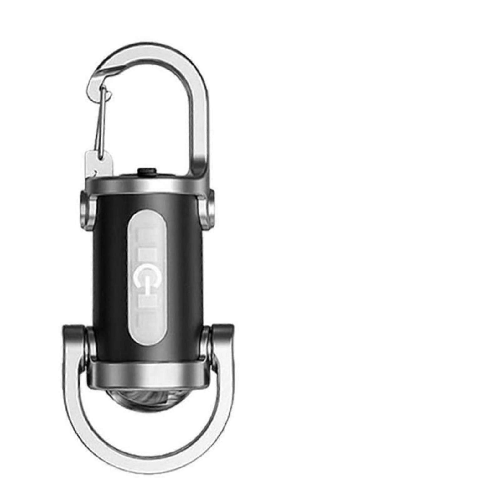 1200LM Super Bright Mini Keychain Flashlight Waterproof Rechargeable LED Torch Compact Portable Power Bank 3 Modes