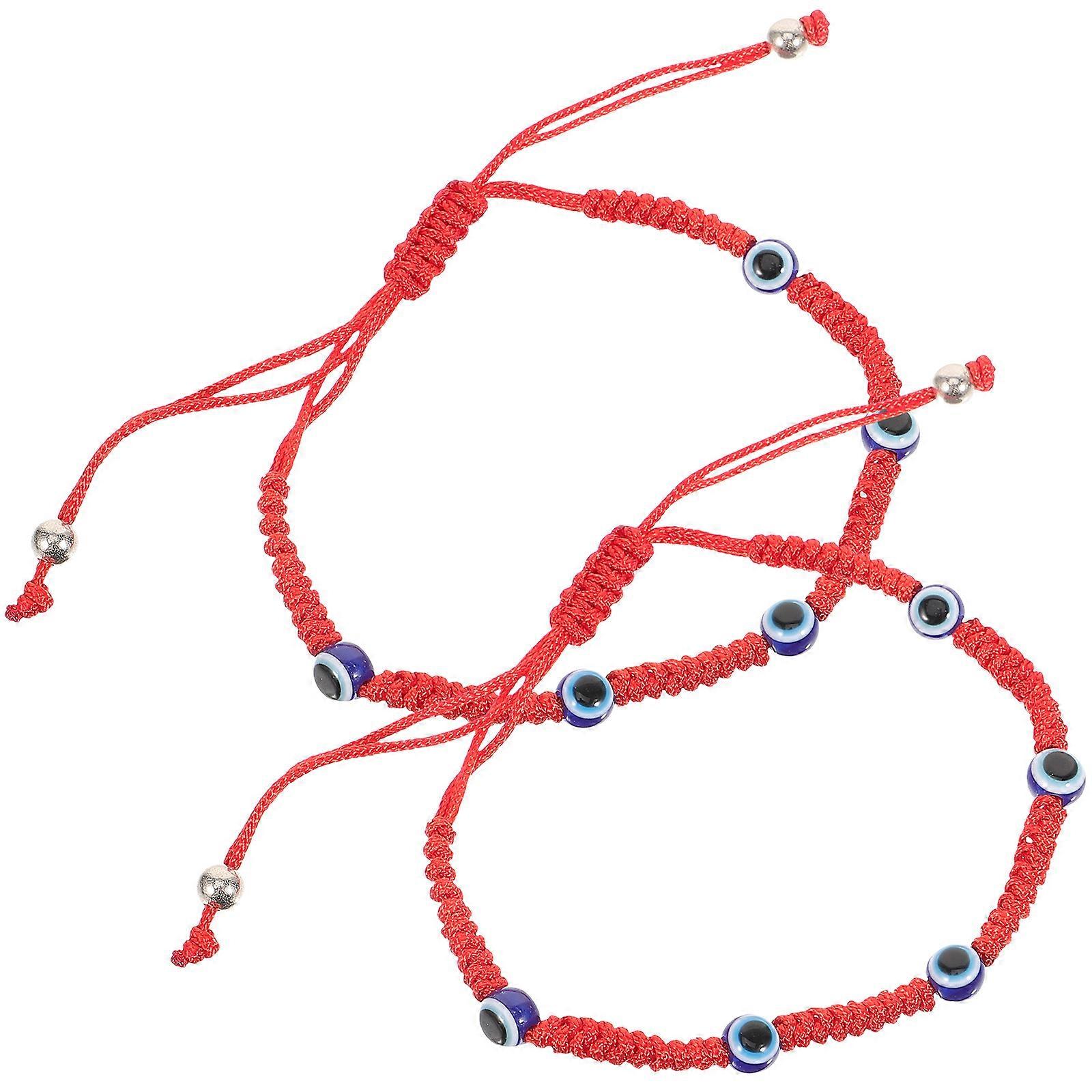 Red String Bracelet Evil Eye Bracelets for Wearing 4Pcs Braided Rope